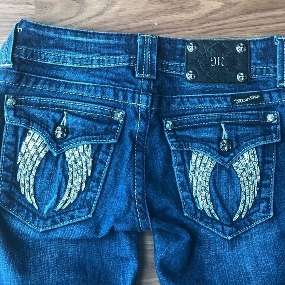 Miss Me Size 26 Angel Wings Embellished Jeans - Picture 1 of 16